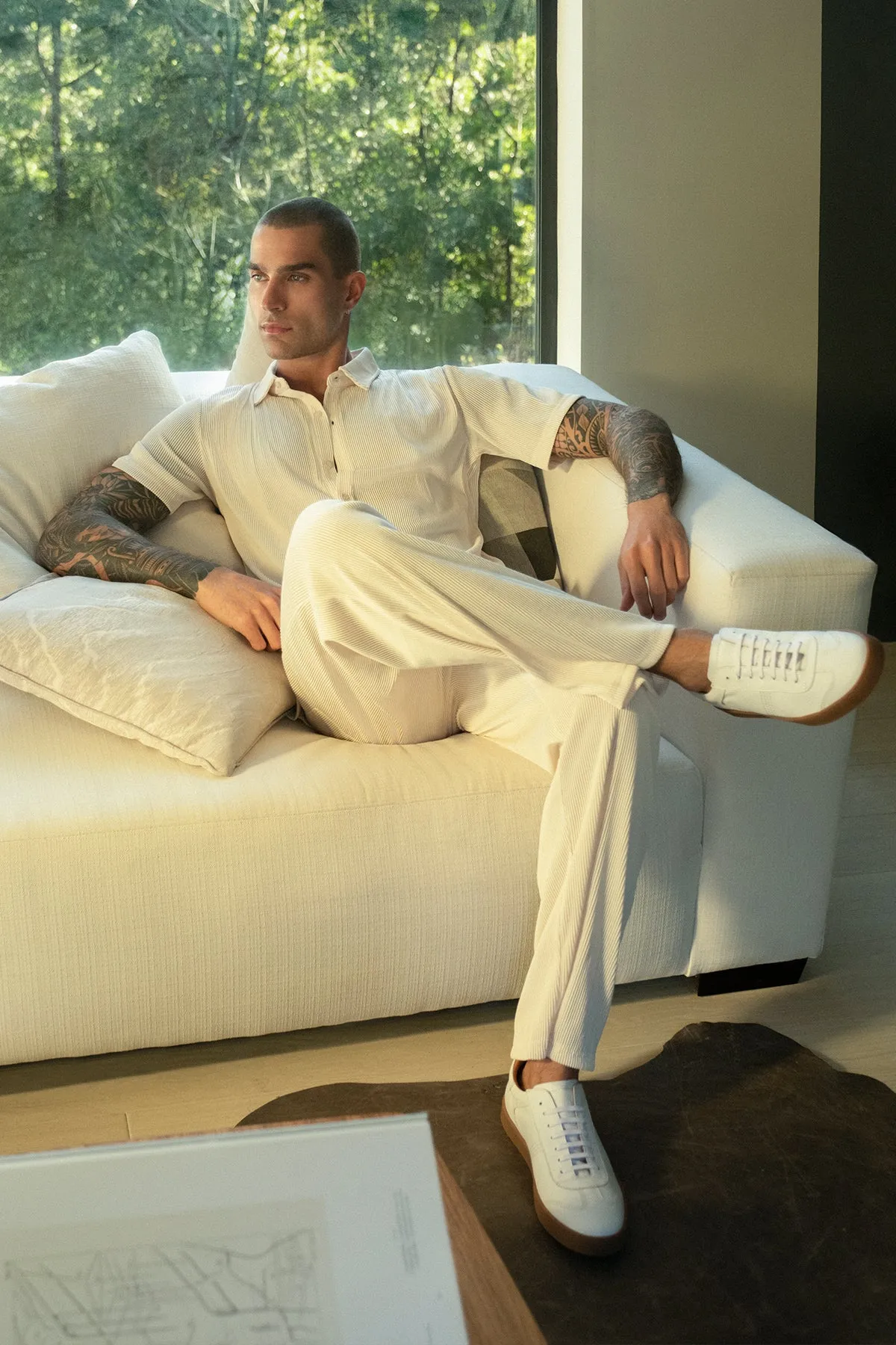 Bono Leather Lace-up Sneaker- White sold by Bruno Magli product image thumbnail 2