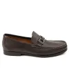 Enrico Leather Bit Loafer Slip-On - Dark Brown sold by Bruno Magli