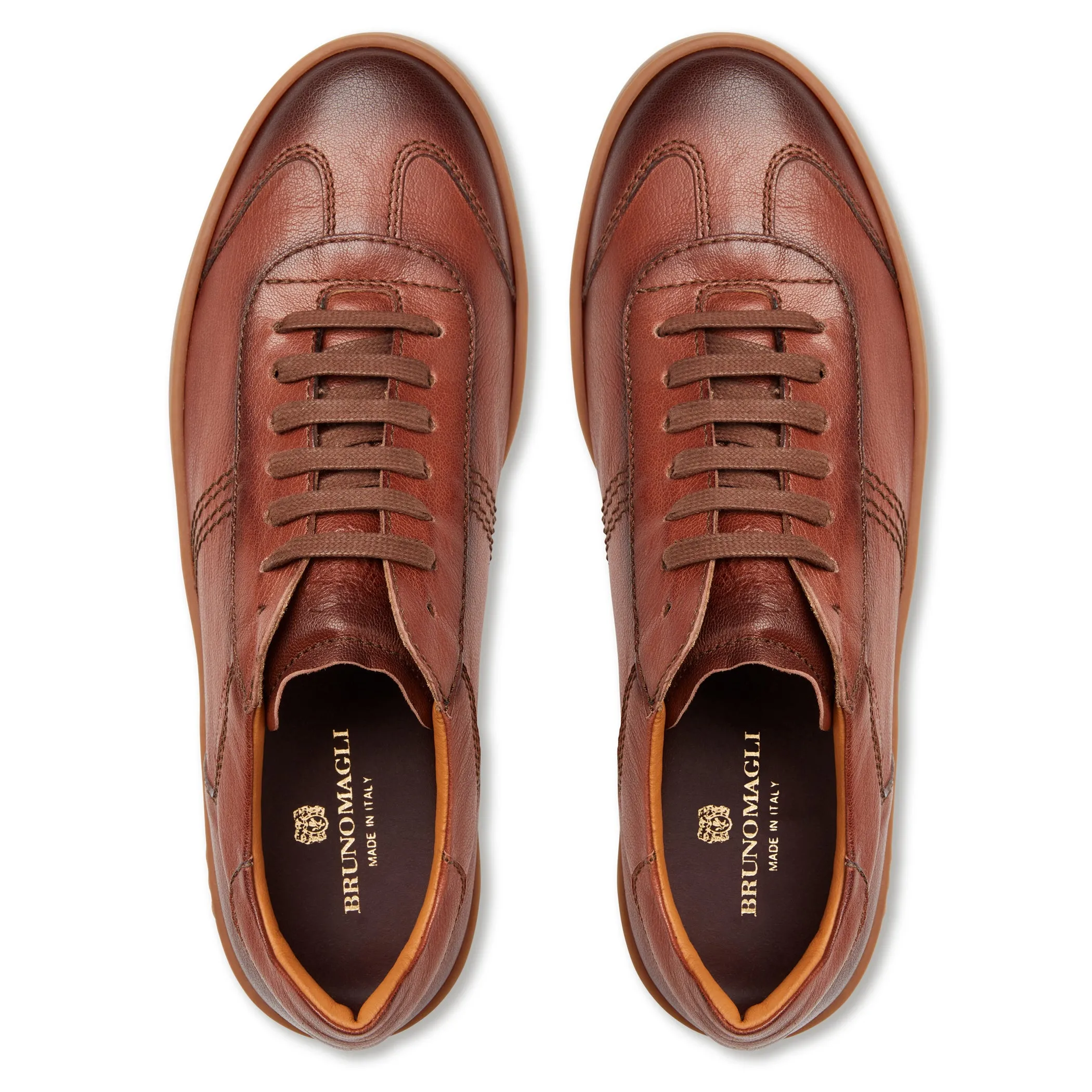 Bono Leather Lace-up Sneaker-Cognac sold by Bruno Magli product image thumbnail 5