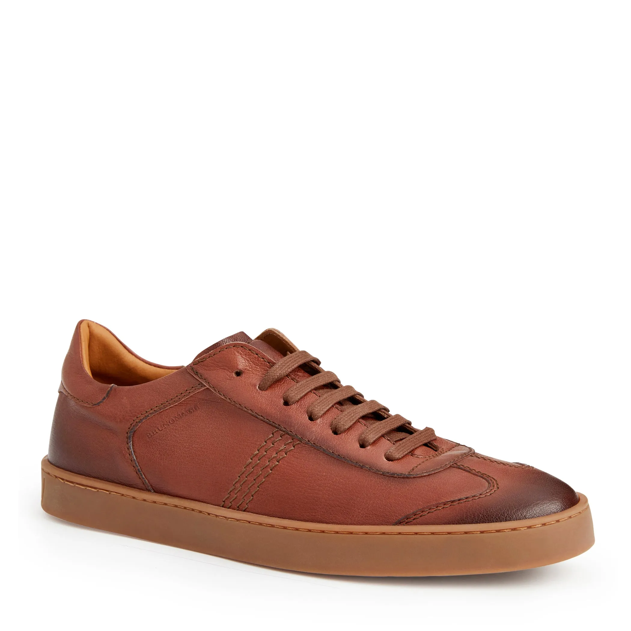 Bono Leather Lace-up Sneaker-Cognac sold by Bruno Magli
