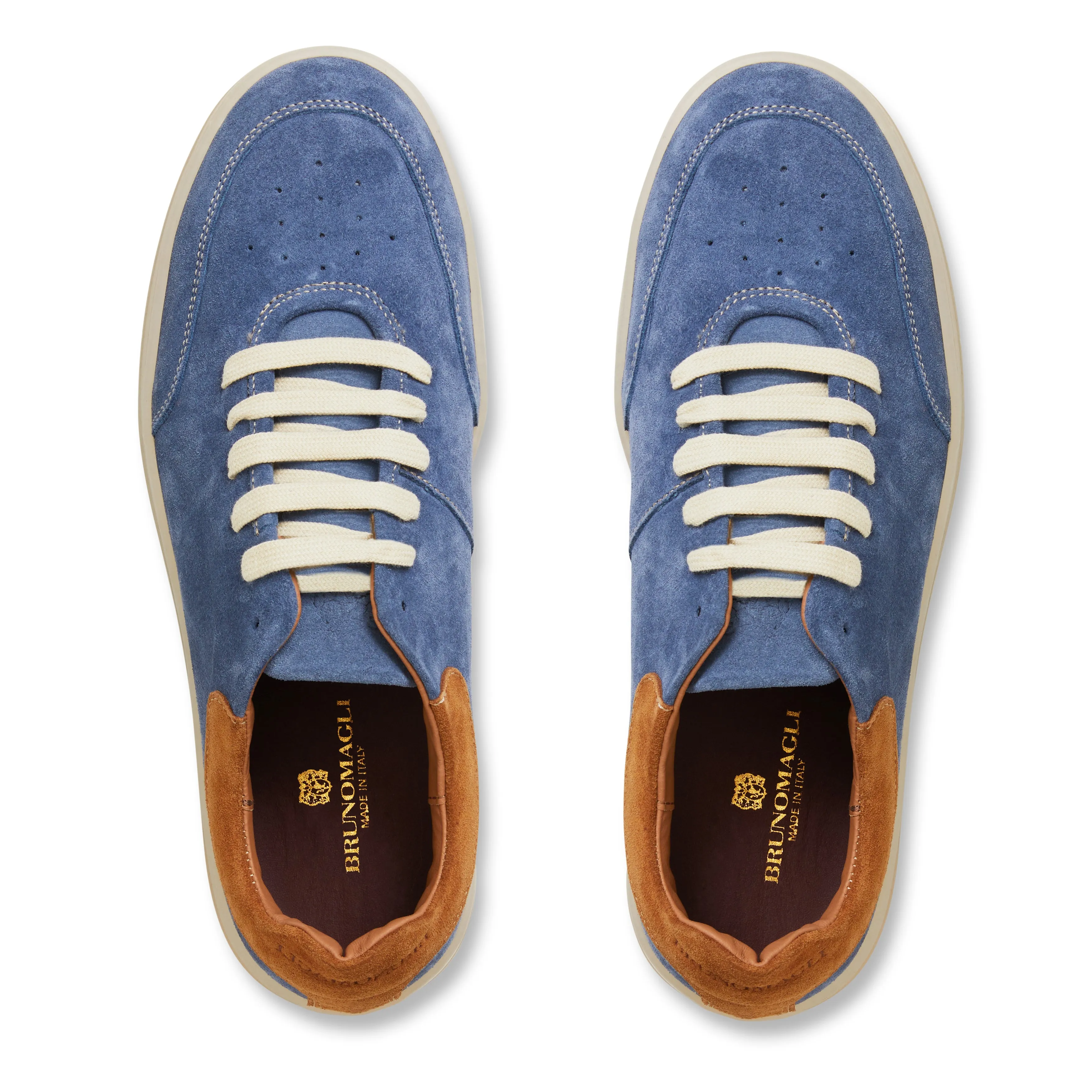 SAVIO SUEDE LACE-UP SNEAKER-LIGHT BLUE sold by Bruno Magli product image thumbnail 4
