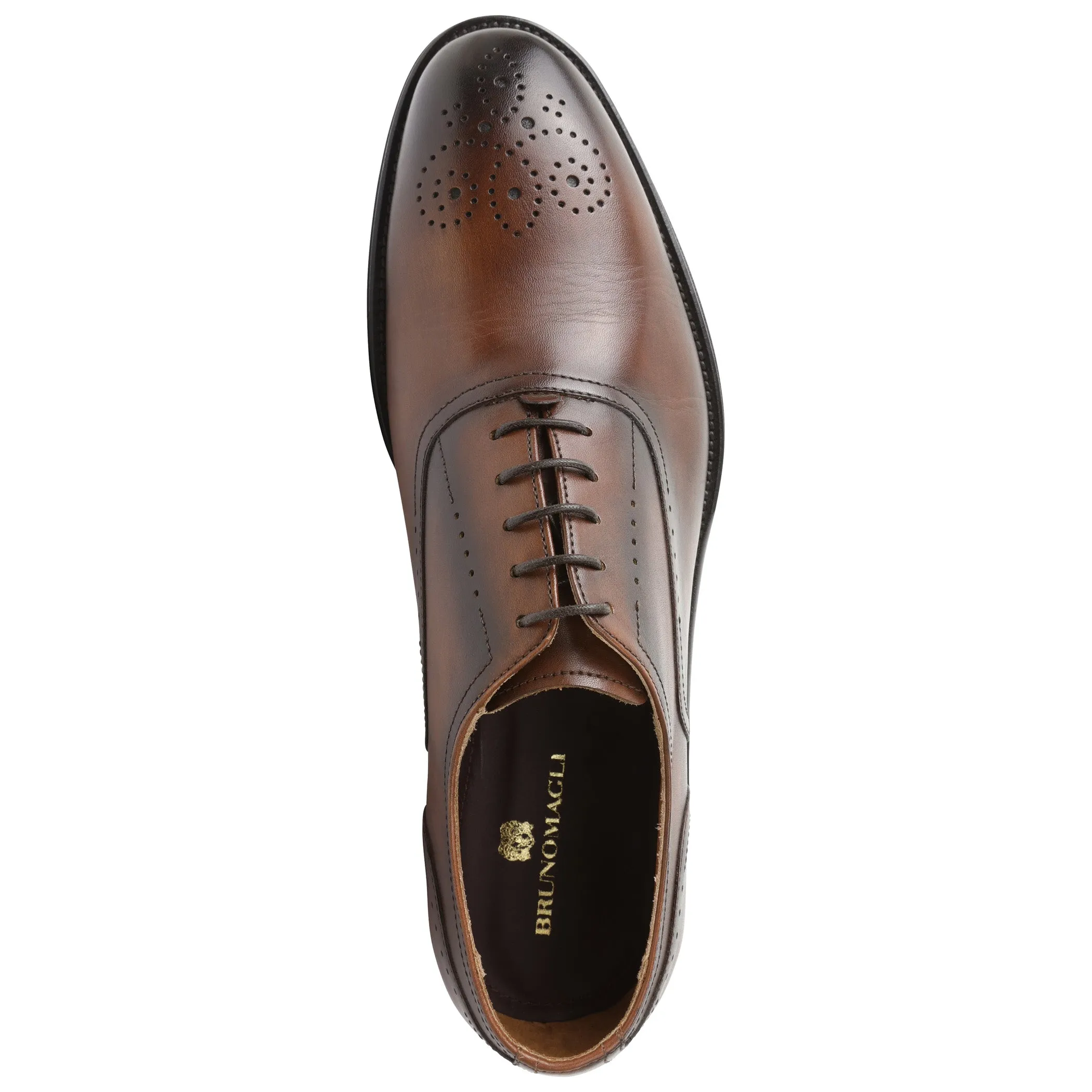 Arno Plain-Toe Balmoral Oxford - Cognac sold by Bruno Magli product image thumbnail 4