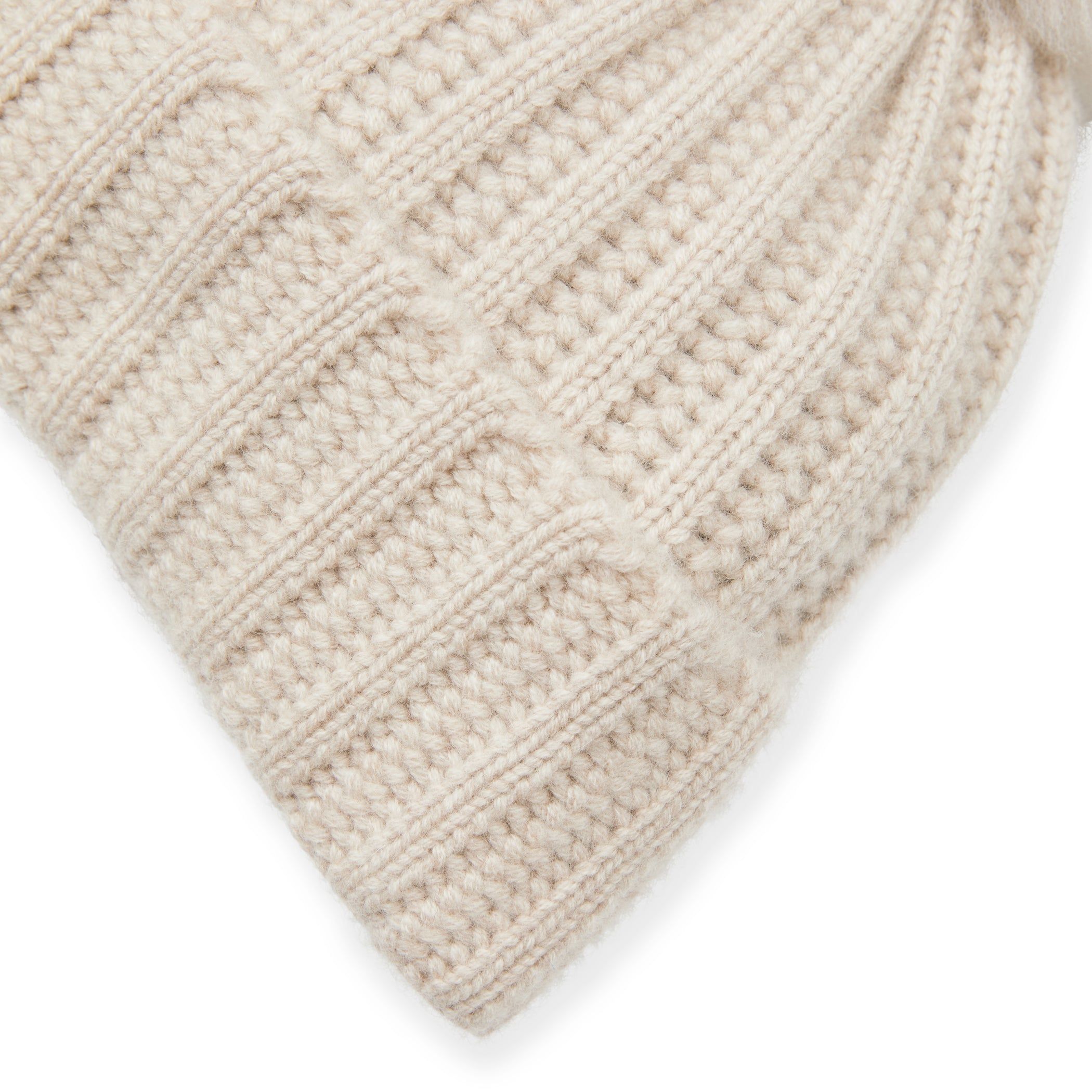 Women's LADDERSTITCH HAT W/ SHEARLING POM Oat sold by Bruno Magli product image thumbnail 2