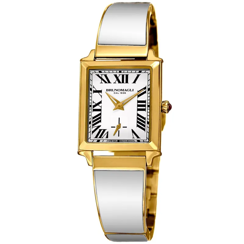 Women's Valentina 1062 Watch - White Strap with Gold sold by Bruno Magli