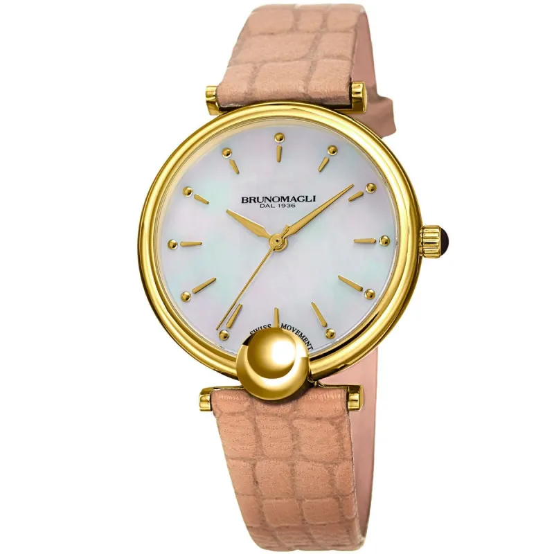 Miranda 1021 Watch, Blush Pink Strap sold by Bruno Magli