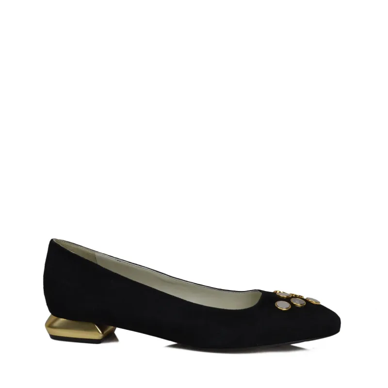 Tessa Flat - Black Suede sold by Bruno Magli