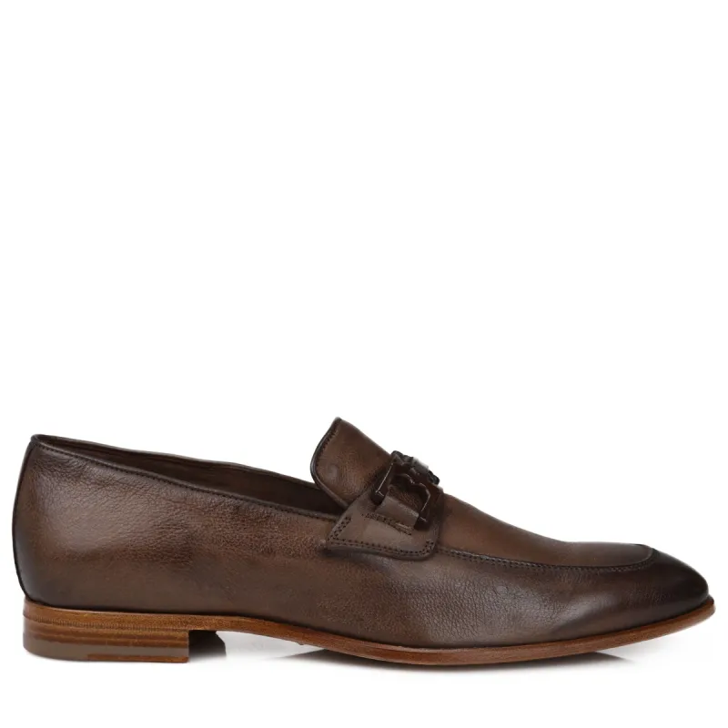 Indio Leather Bit Loafer - Dark Brown sold by Bruno Magli