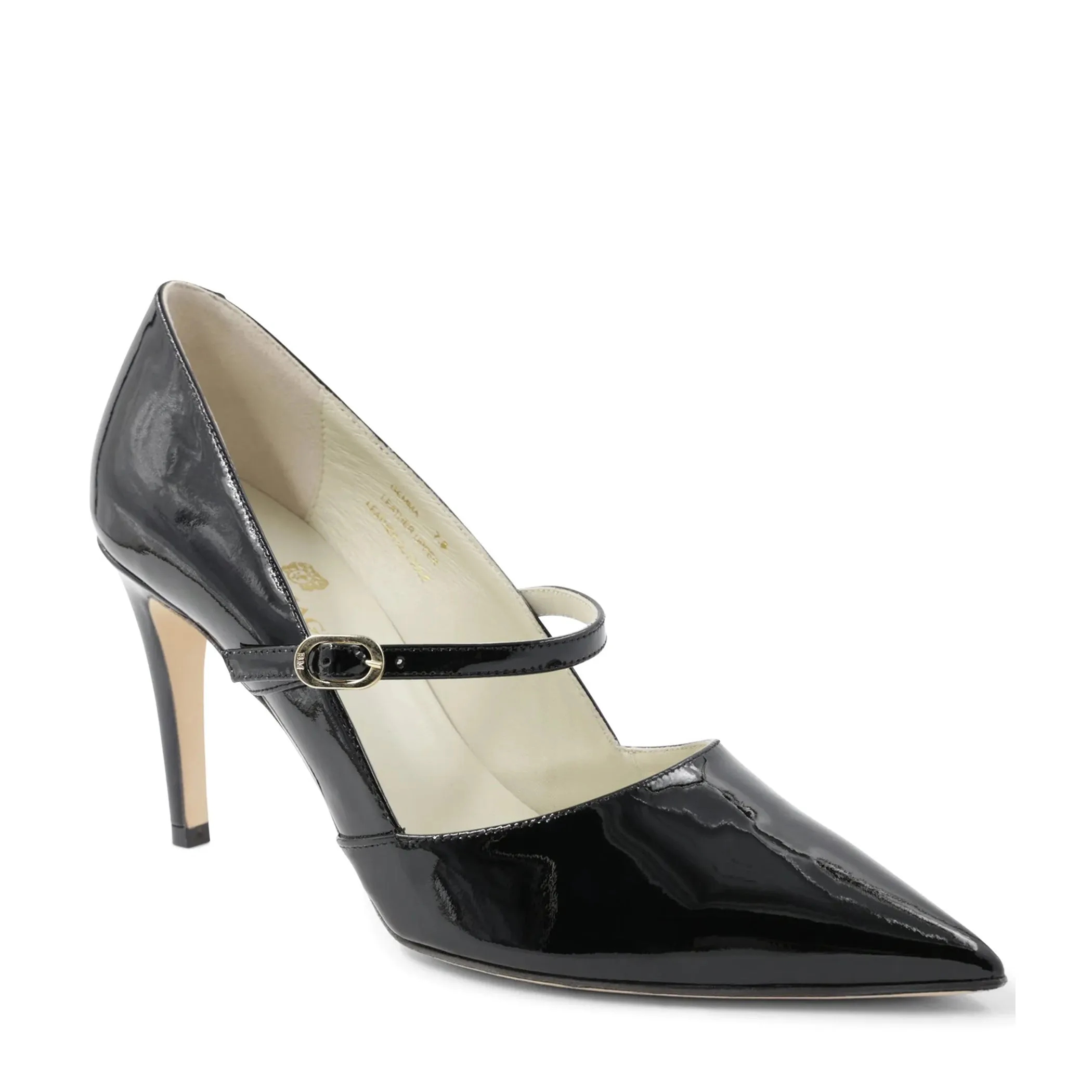 Gemma Mary-Jane Leather Pump - Black Patent sold by Bruno Magli
