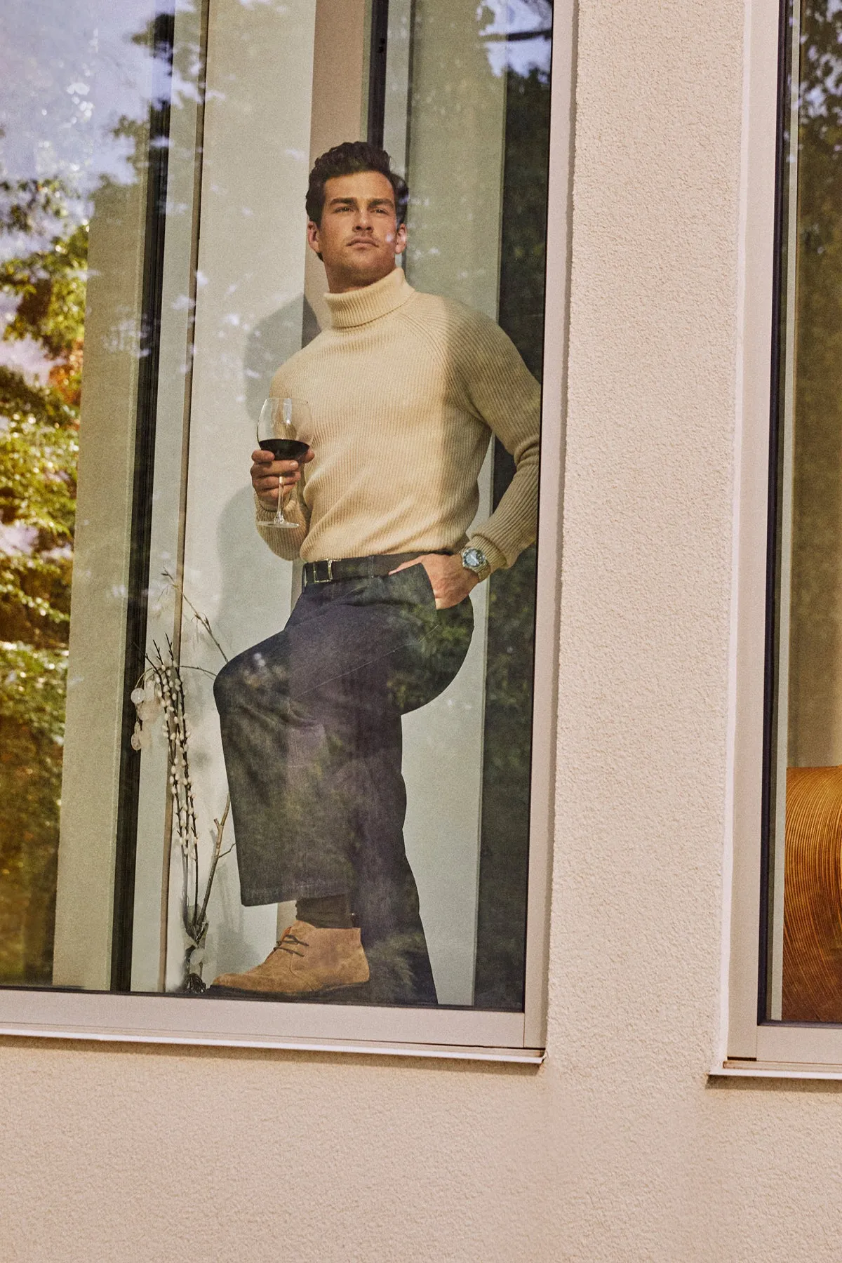 Taddeo Classic Chukka leather Boot-Black sold by Bruno Magli product image thumbnail 2