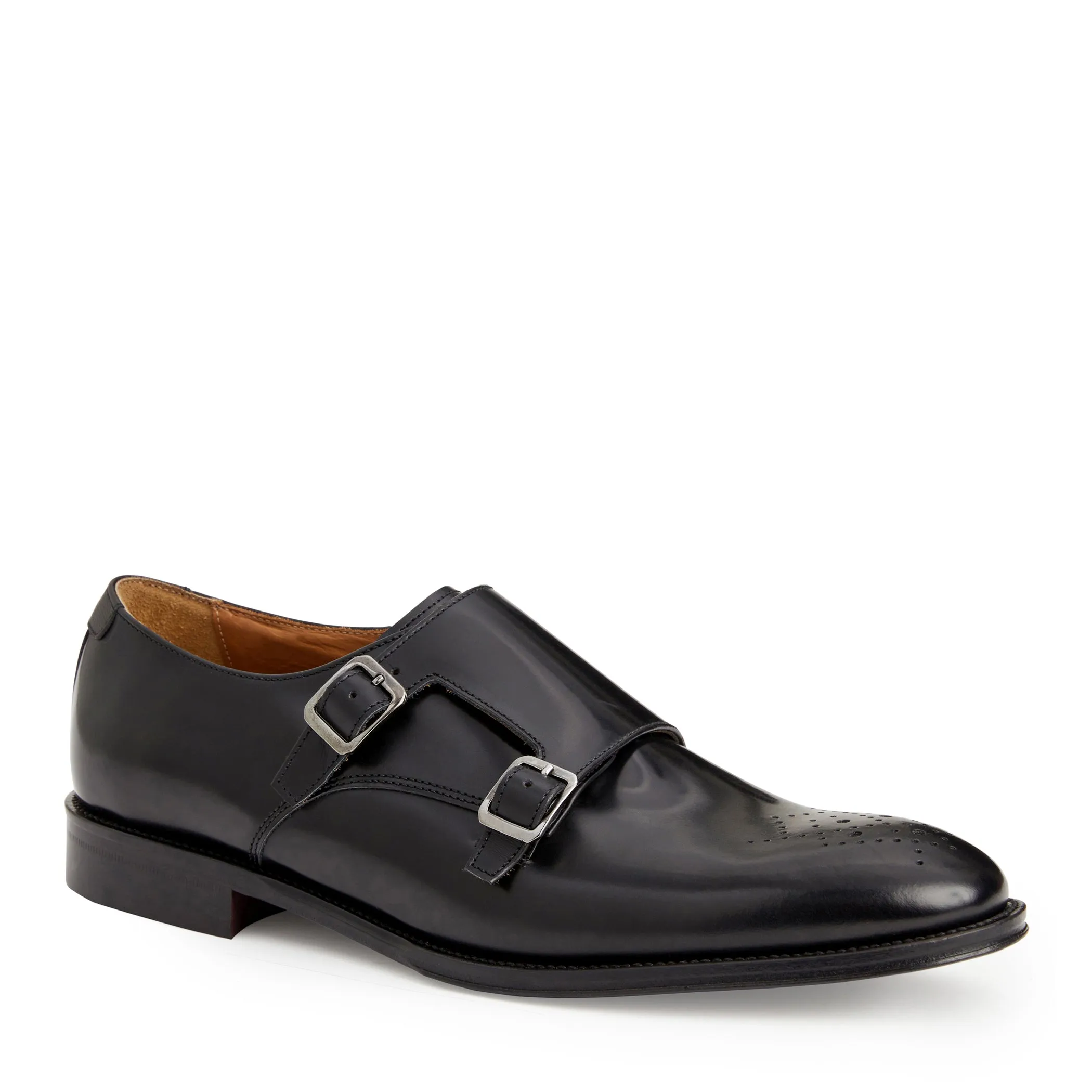 Alfeo Double Monk Strap-Black sold by Bruno Magli