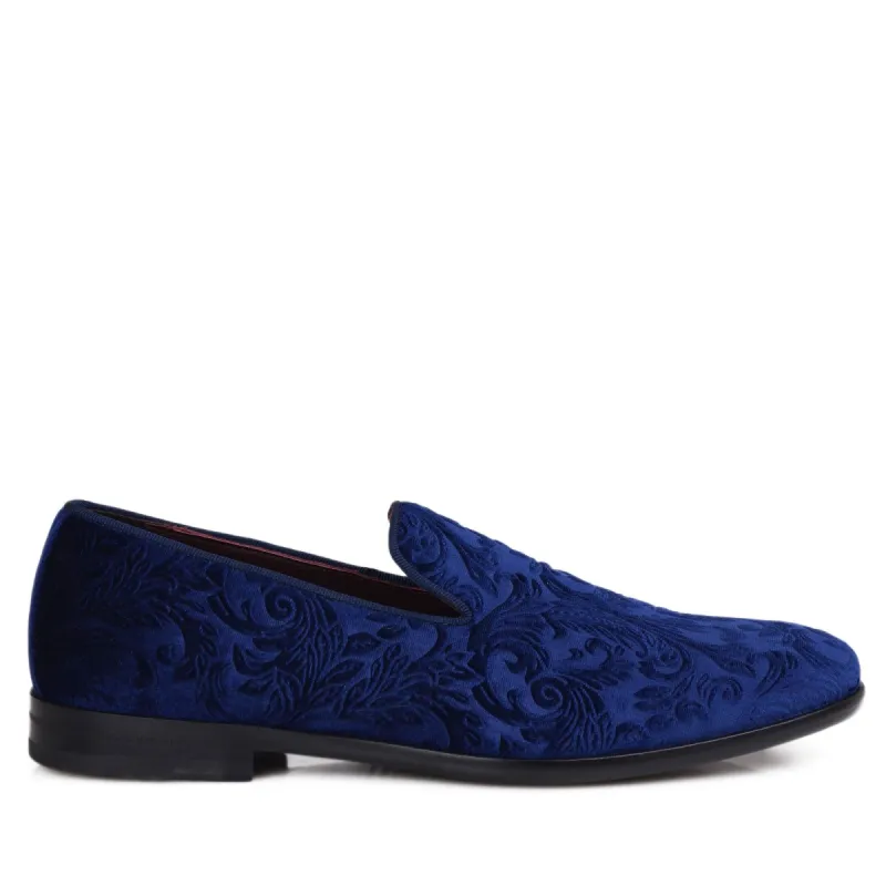 Picasso Velvet Venetian Slip-On - Blue Velvet sold by Bruno Magli