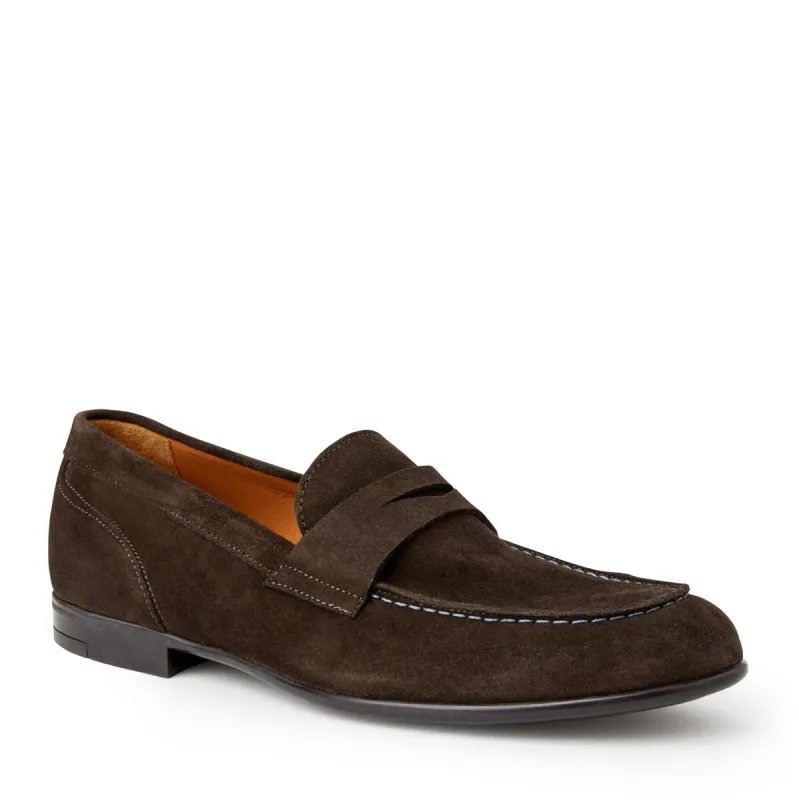 Silas Suede Loafer-Dark Brown sold by Bruno Magli