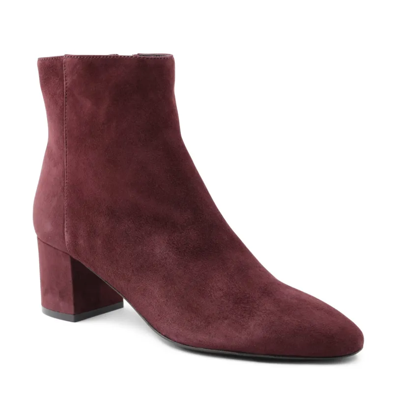 Vinny Suede Ankle Boot - Bordeaux sold by Bruno Magli