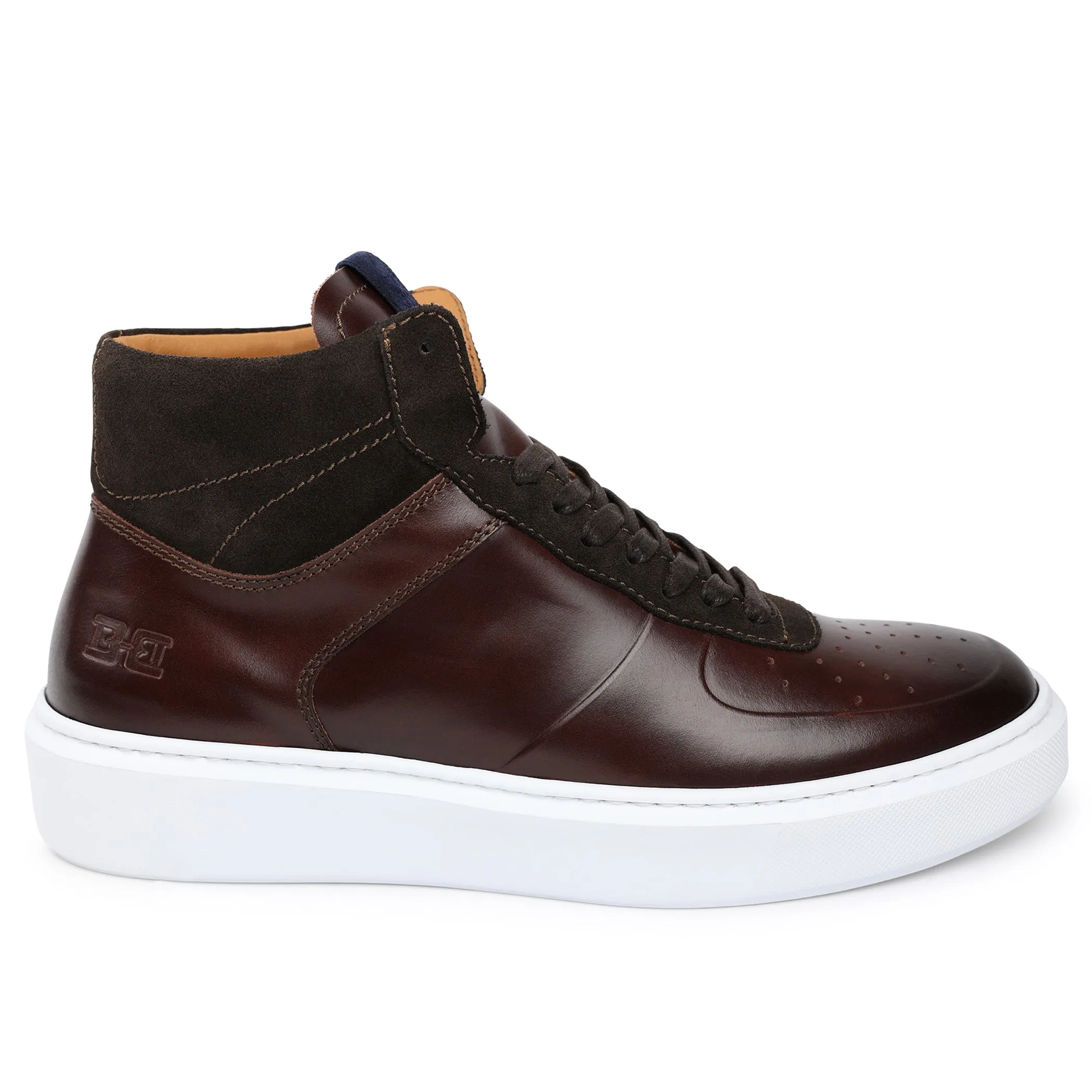 Festa High-Top Lace-Up Sneaker - Rust/Dark Brown sold by Bruno Magli product image thumbnail 2