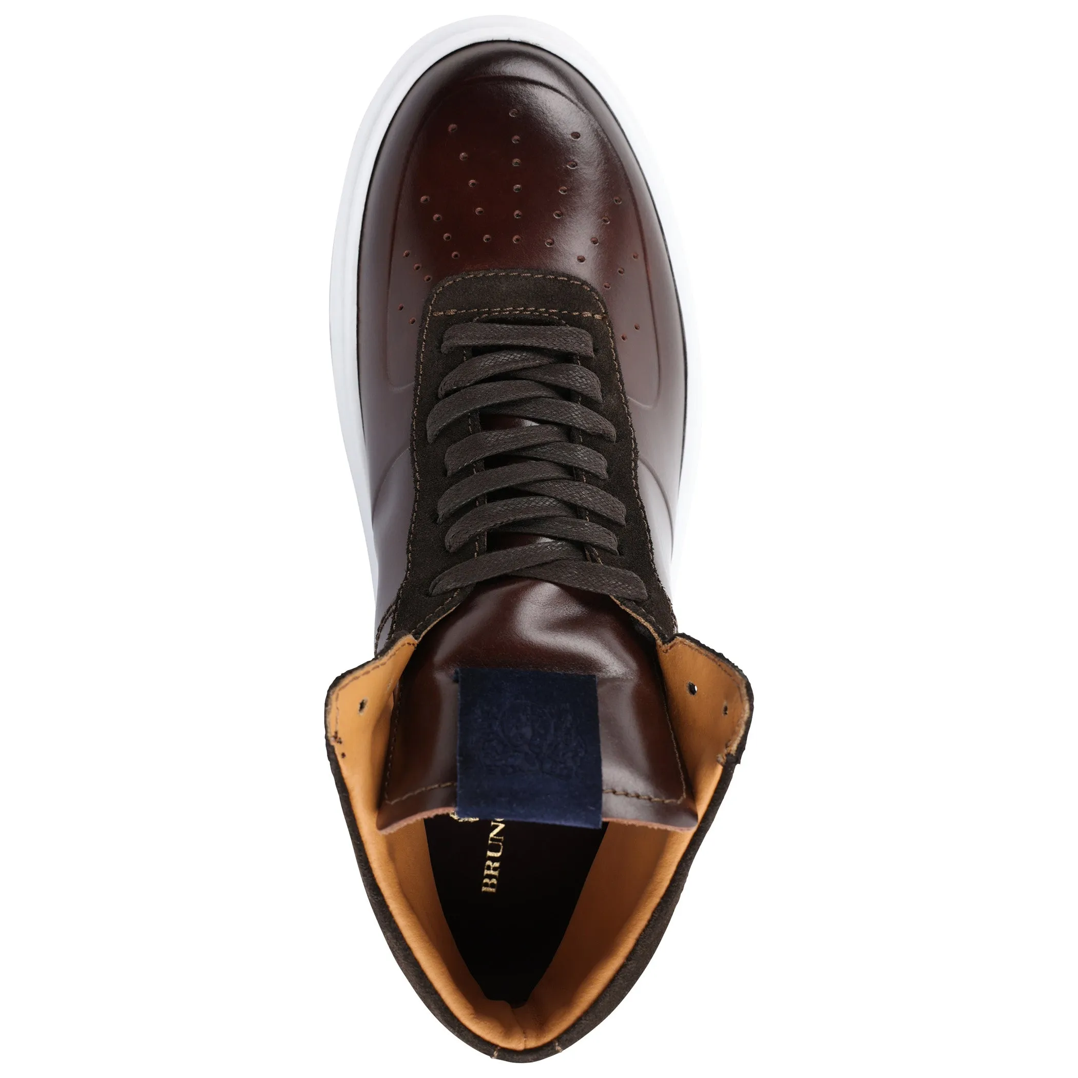 Festa High-Top Lace-Up Sneaker - Rust/Dark Brown sold by Bruno Magli product image thumbnail 4