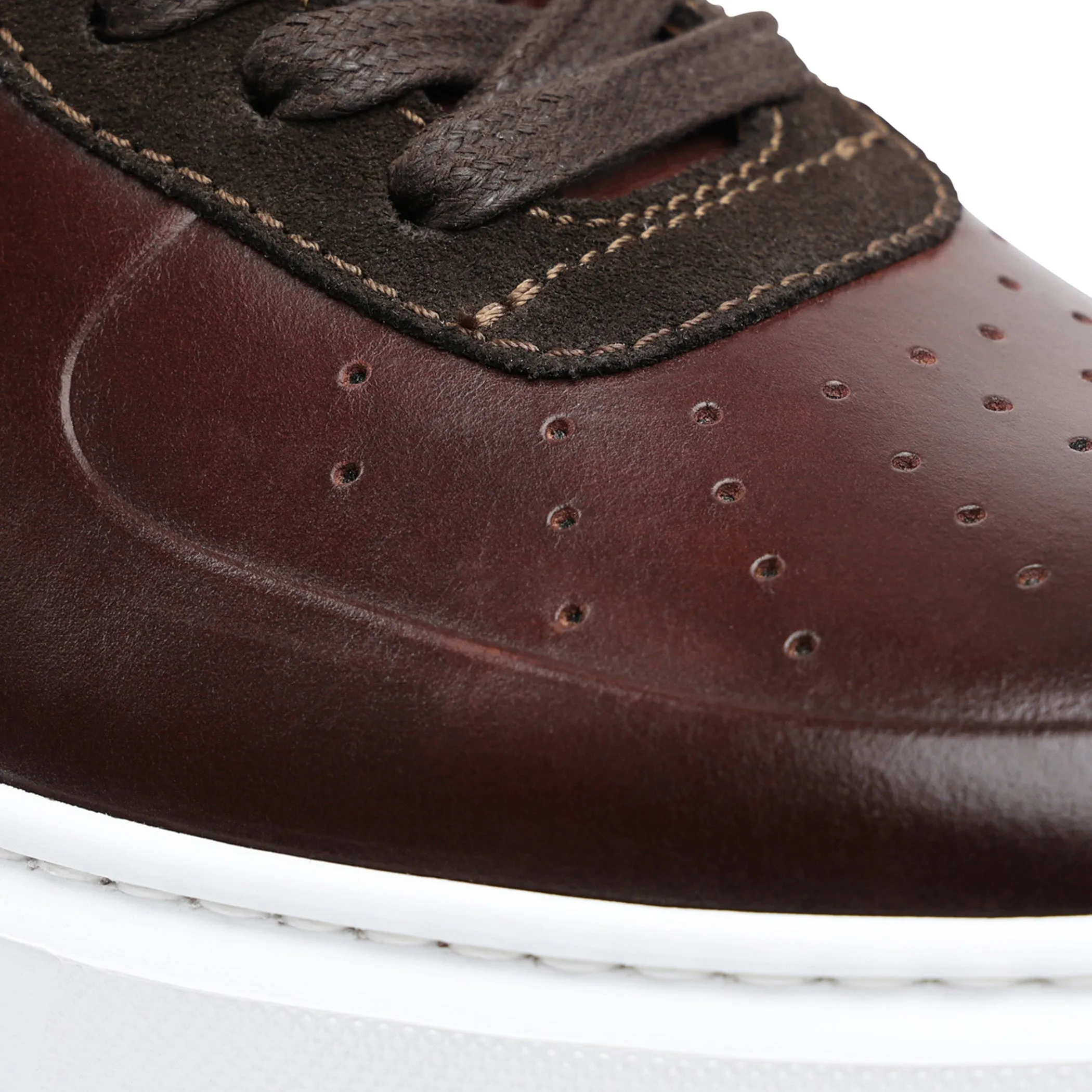 Festa High-Top Lace-Up Sneaker - Rust/Dark Brown sold by Bruno Magli product image thumbnail 3