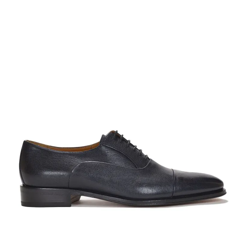 Maioco Leather Oxford - Navy Leather made by Bruno Magli