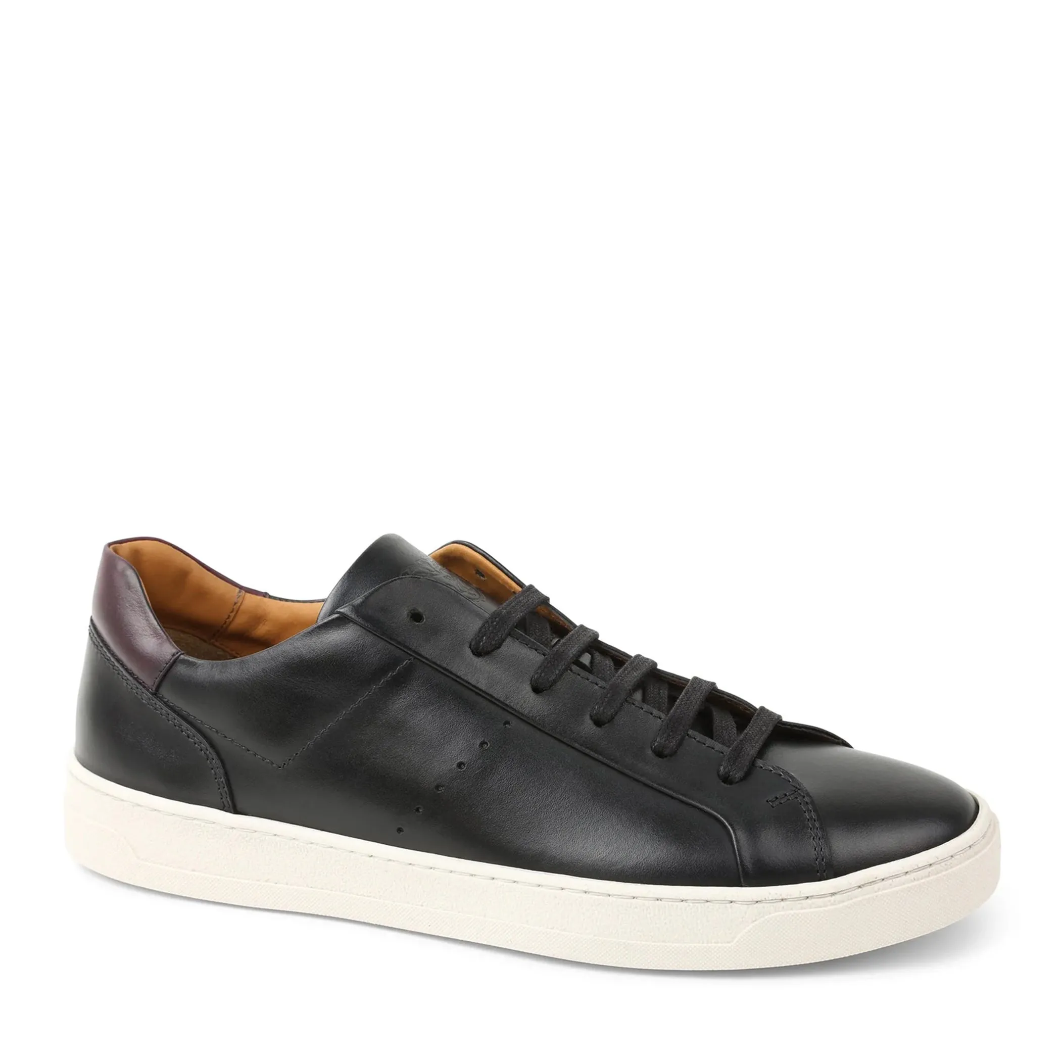 Dante Lace-to-Toe Leather Sneaker - Black sold by Bruno Magli