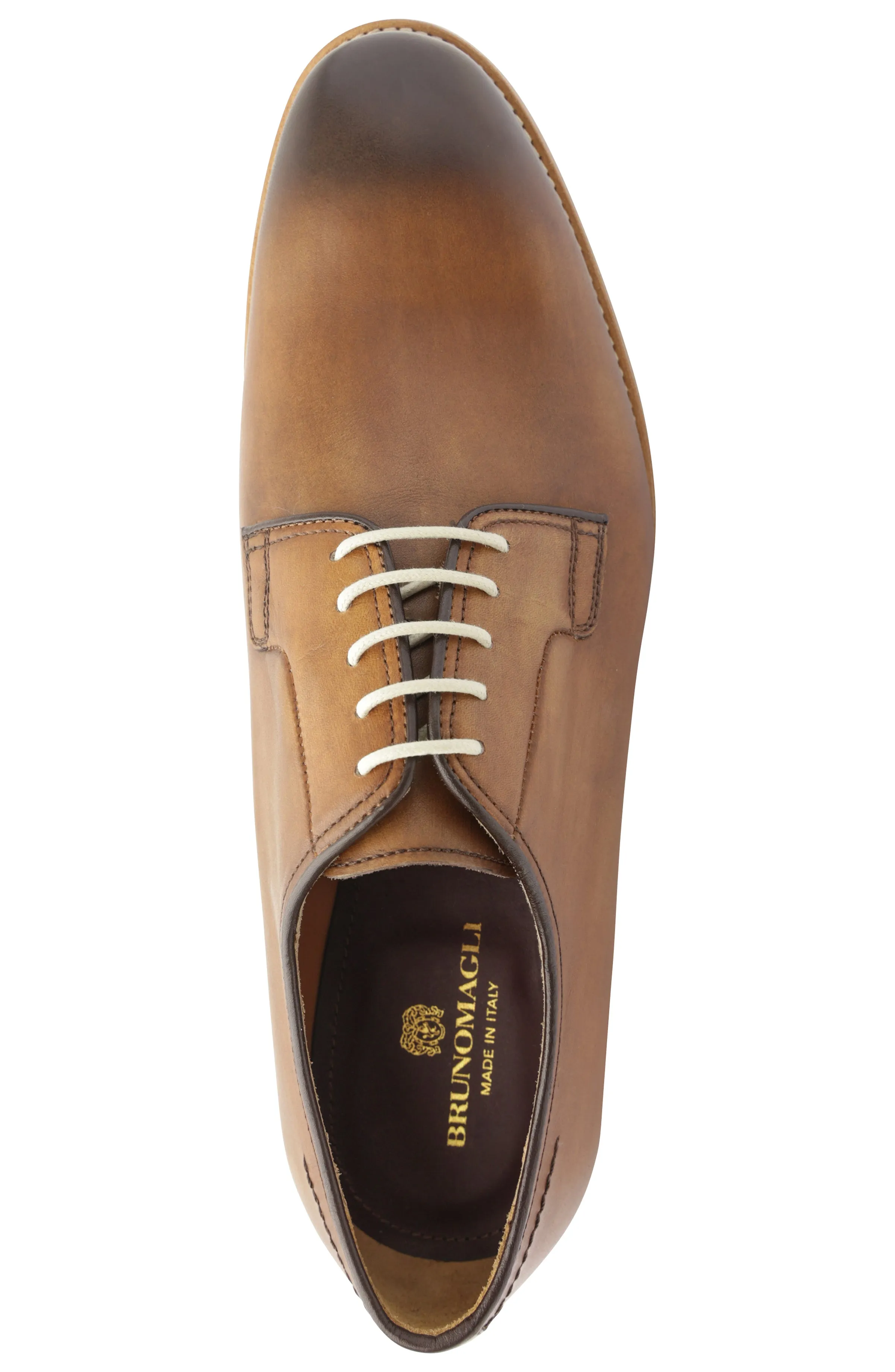 Viterbo Plain Toe Leather Derby - Cognac sold by Bruno Magli product image thumbnail 5