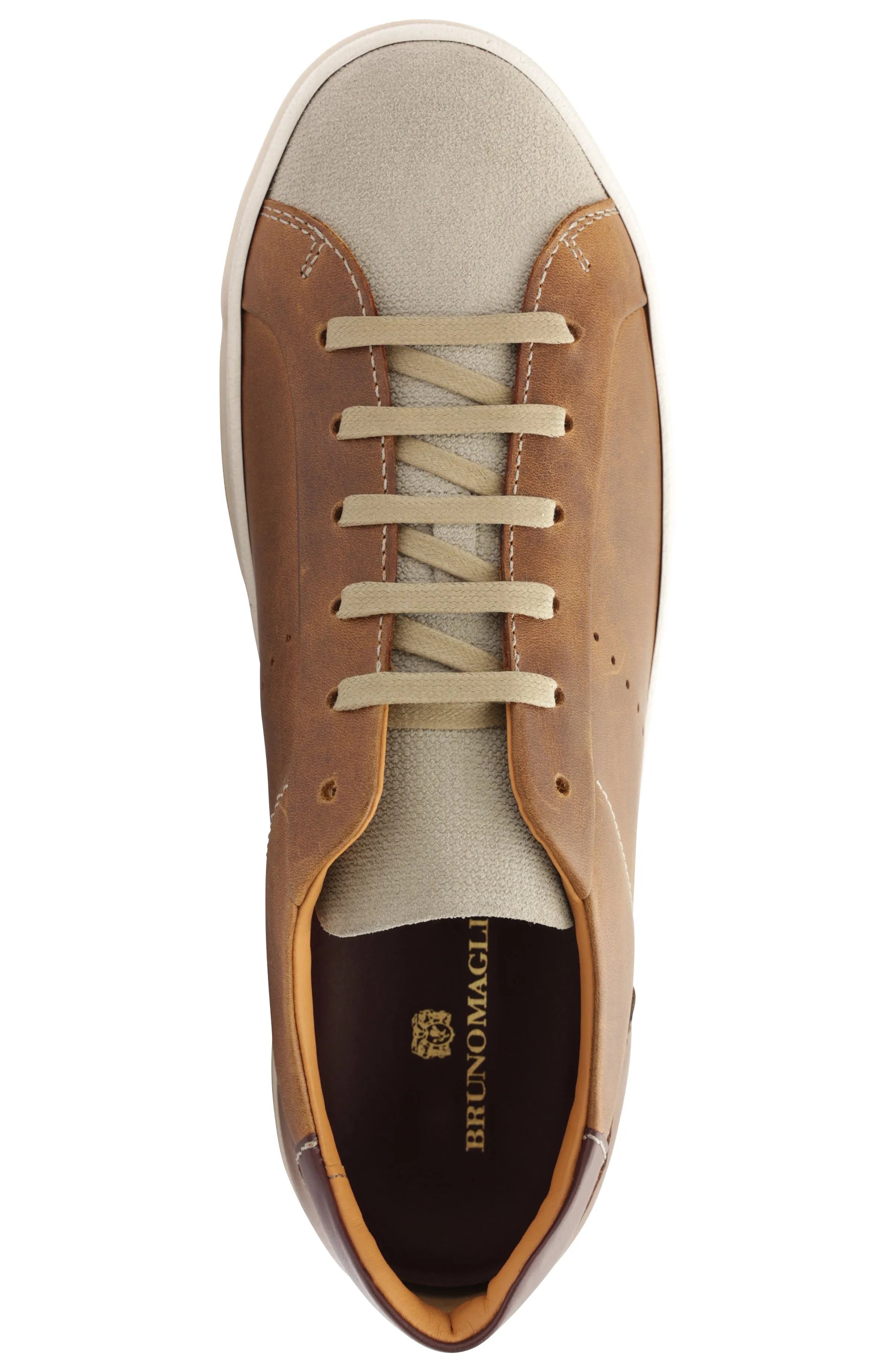 Dante Lace-to-Toe Leather/Suede Sneaker sold by Bruno Magli product image thumbnail 4