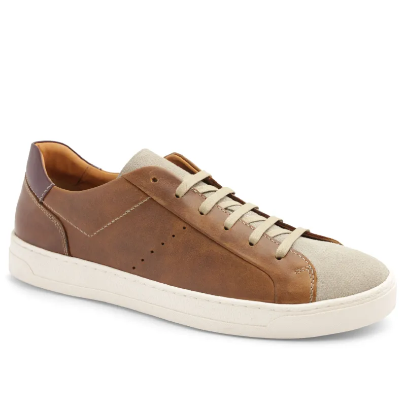 Dante Lace-to-Toe Leather/Suede Sneaker sold by Bruno Magli