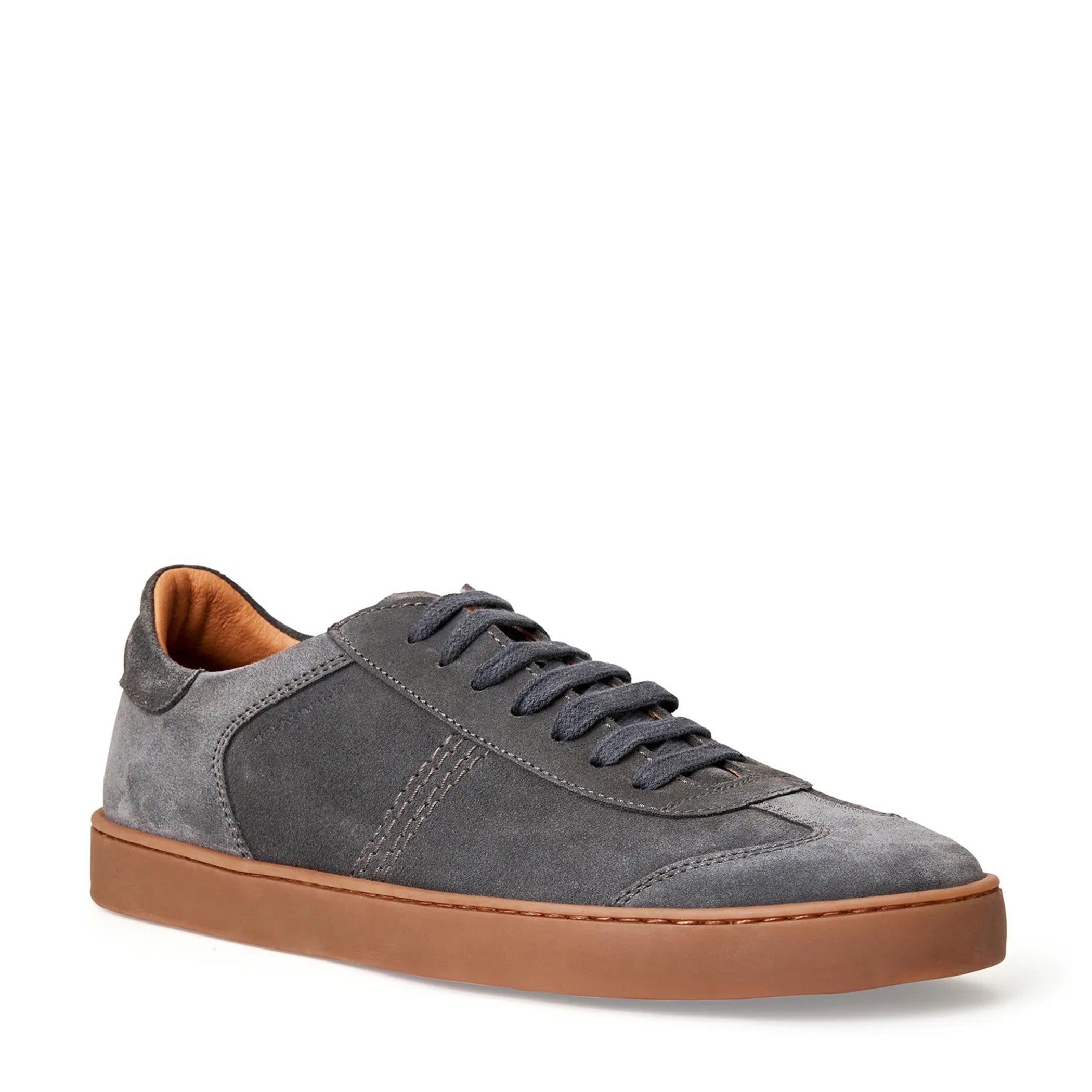 BONO SUEDE LACE-UP SNEAKER -GREY SUEDE sold by Bruno Magli