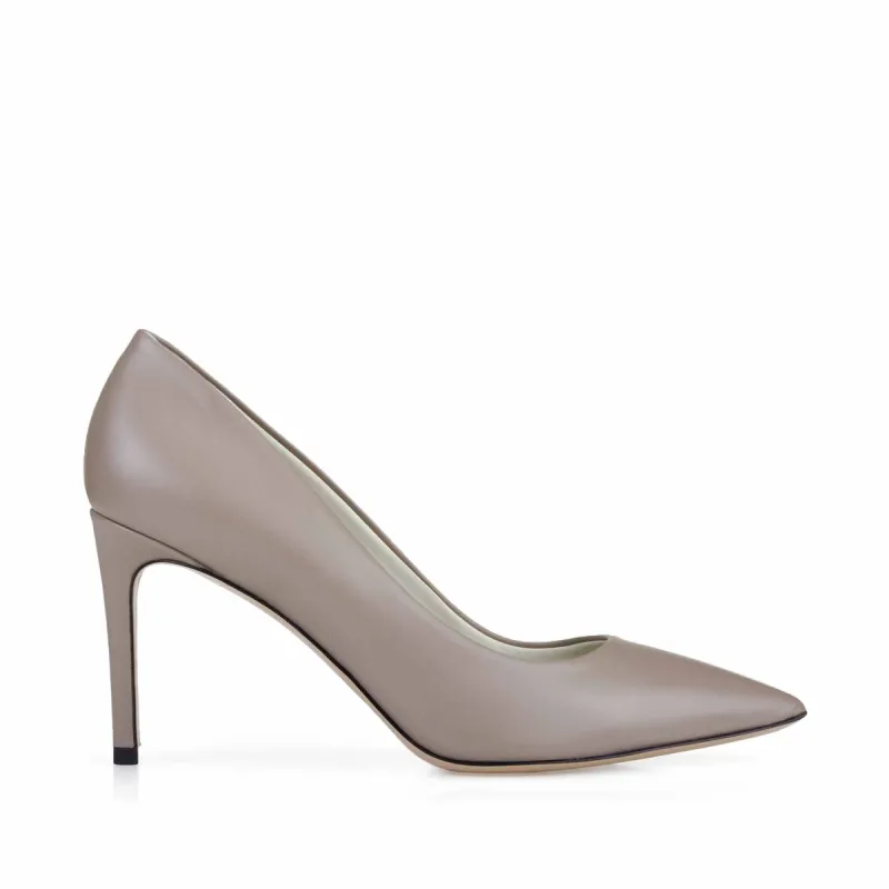 Elisa Leather Pointed-Toe Pump, 3-Inch - Taupe Leather sold by Bruno Magli