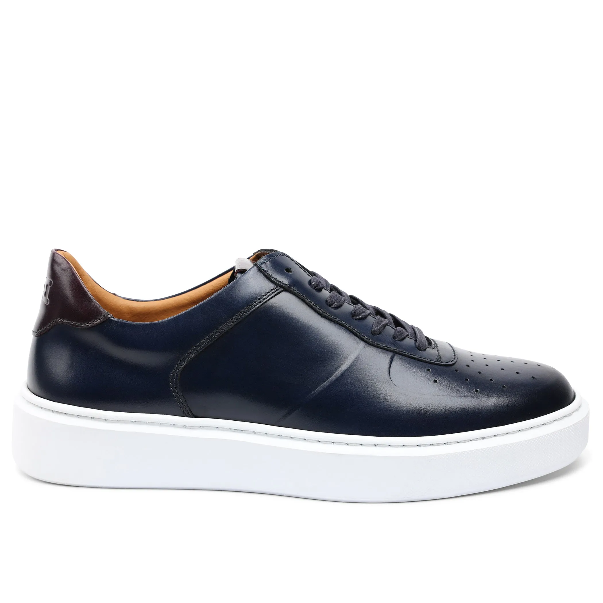 Falcone Leather Sport Lace-Up Sneaker - Navy sold by Bruno Magli product image thumbnail 2