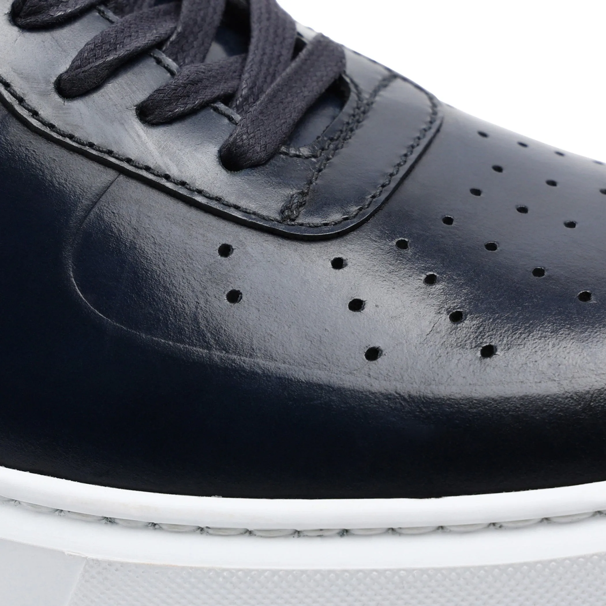 Falcone Leather Sport Lace-Up Sneaker - Navy sold by Bruno Magli product image thumbnail 3