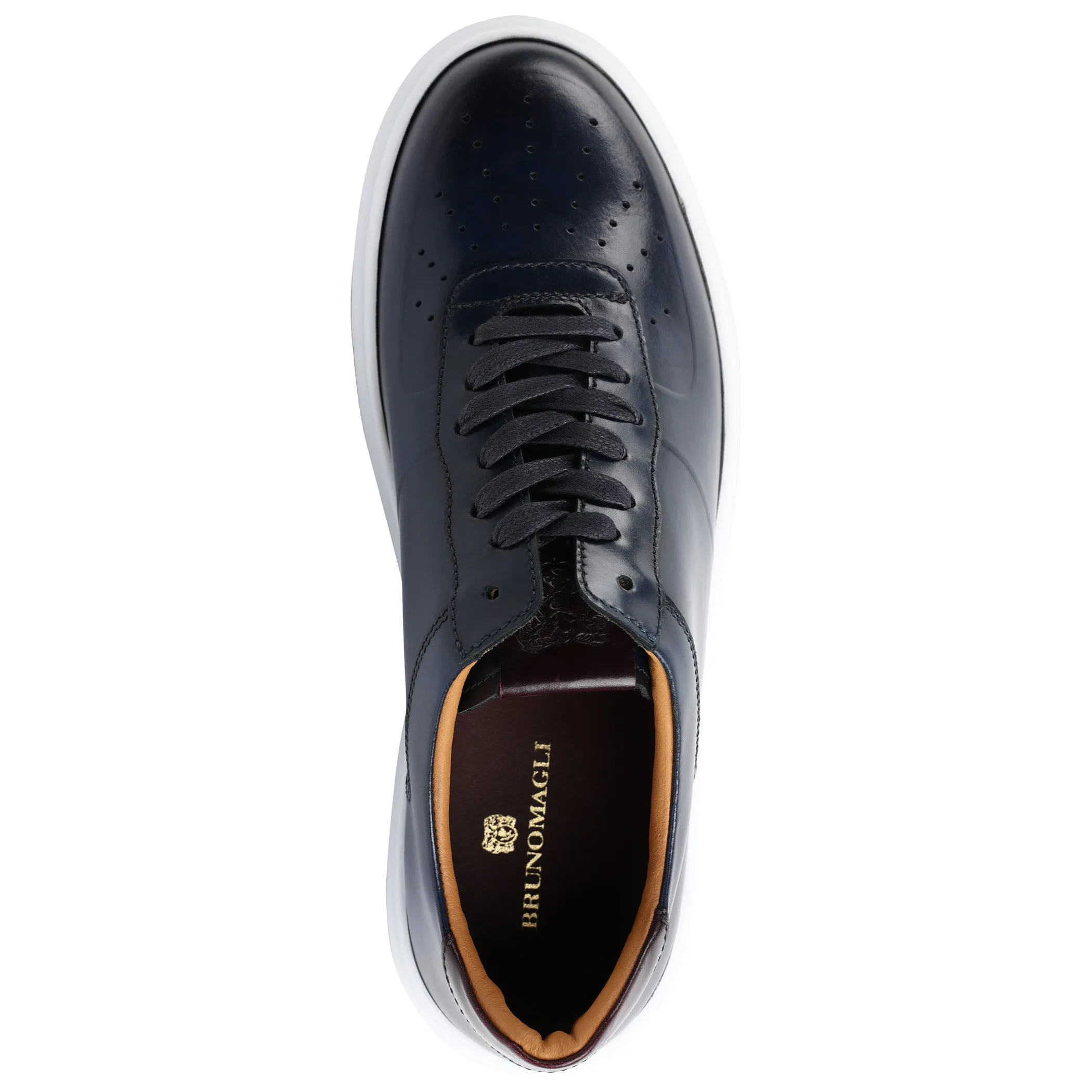 Falcone Leather Sport Lace-Up Sneaker - Navy sold by Bruno Magli product image thumbnail 4