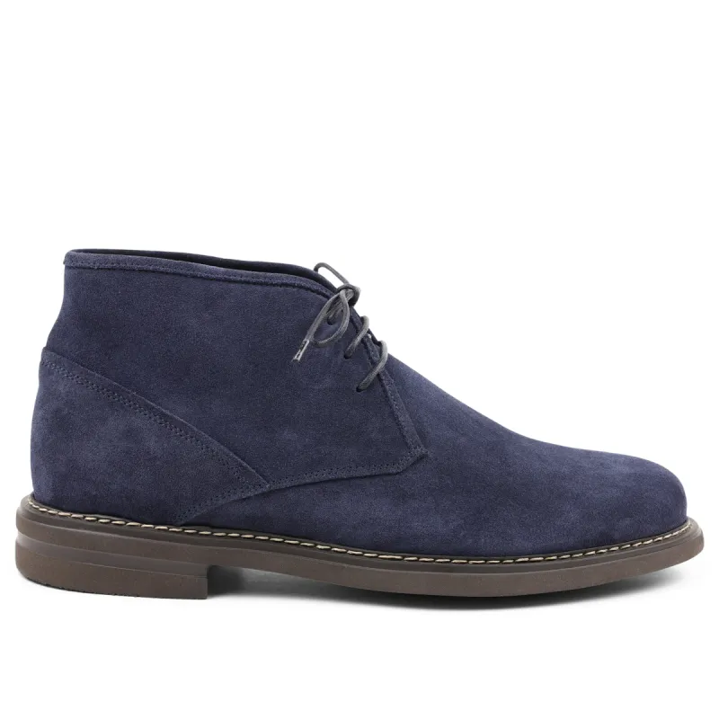 Orlando Three-Eye Lace-Up Boot - Navy made by Bruno Magli