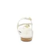 Marina Leather Embellished Thong Sandal - Off White sold by Bruno Magli