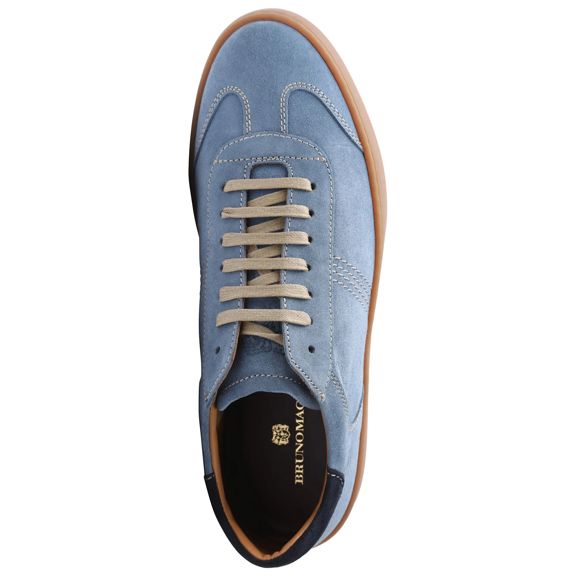 Bono Suede Lace-Up Sneaker - Light Blue sold by Bruno Magli product image thumbnail 4