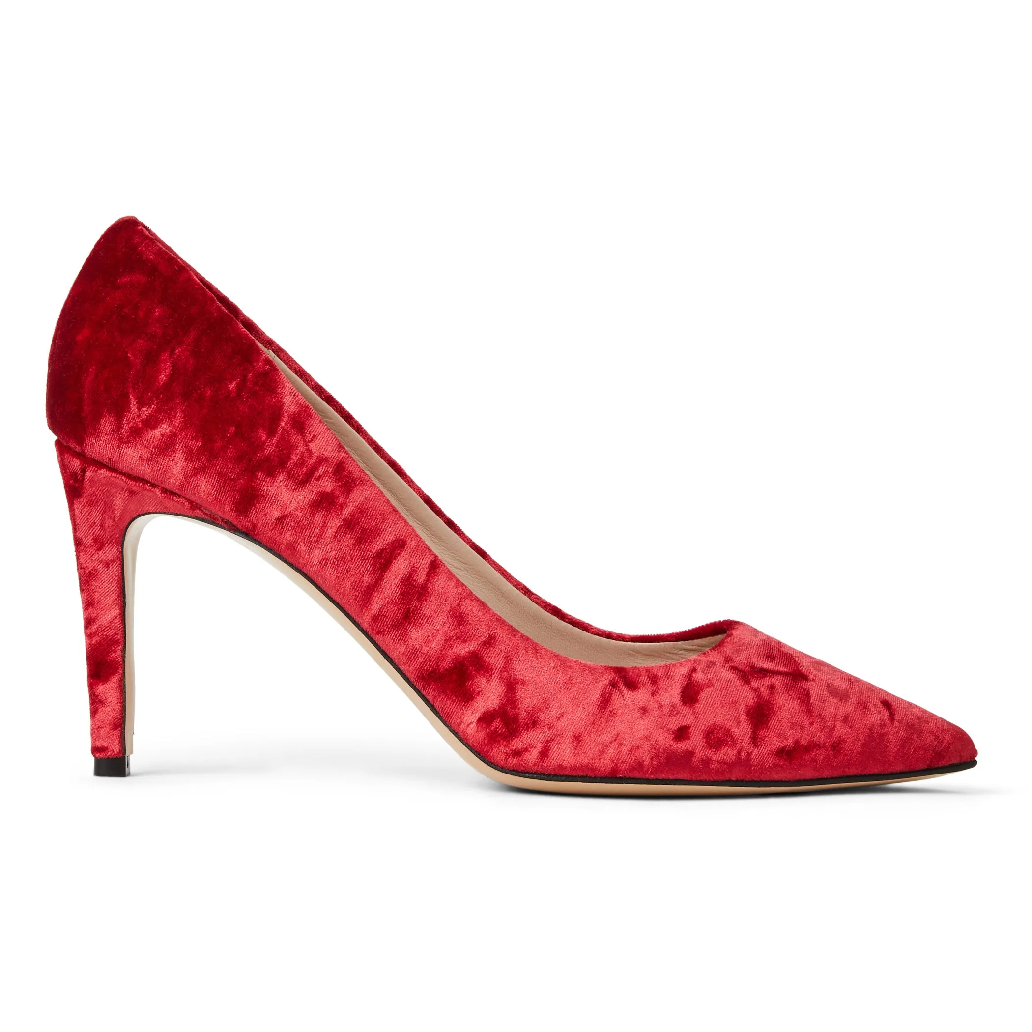 Telma Pointed Toe Pump- Red velvet sold by Bruno Magli product image thumbnail 2