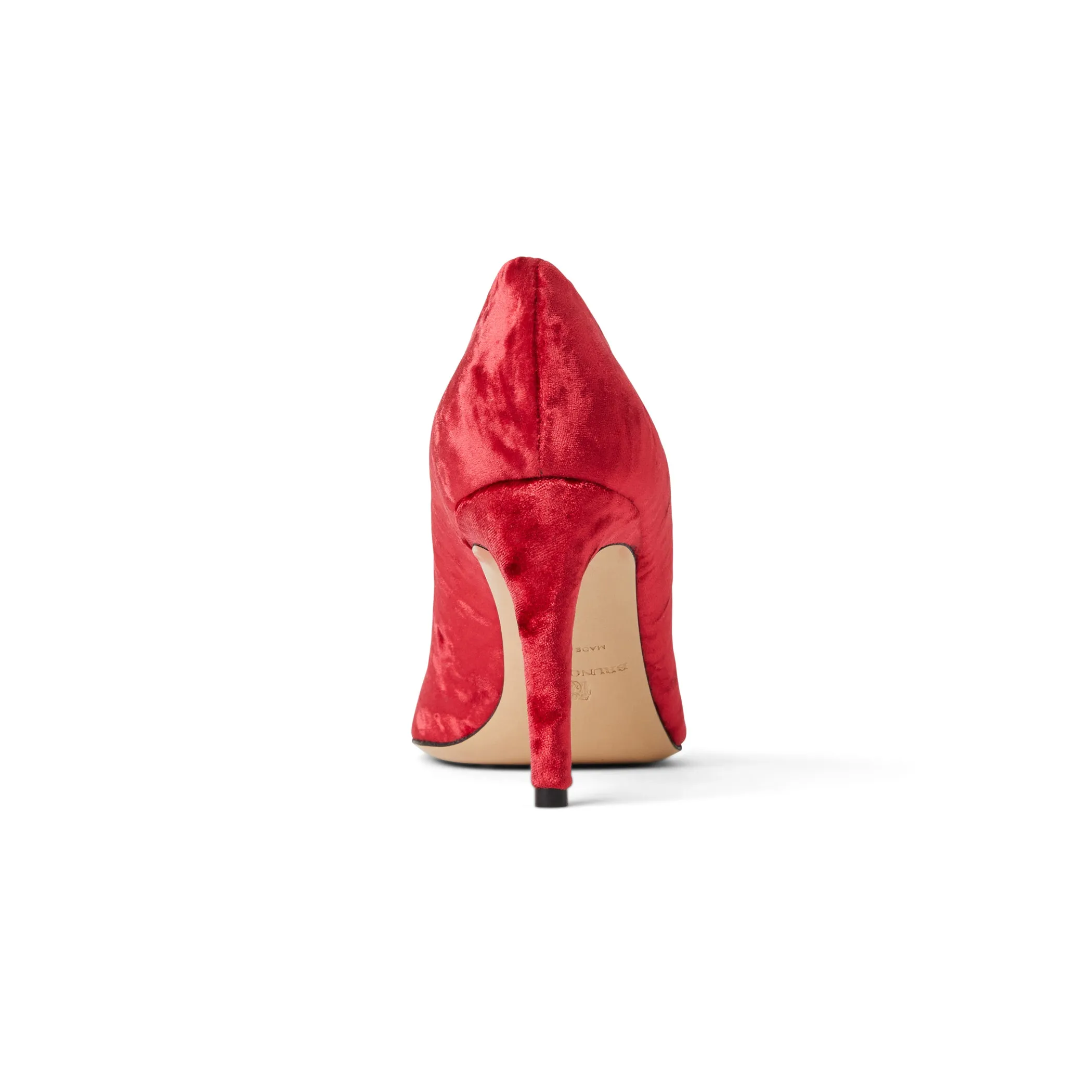 Telma Pointed Toe Pump- Red velvet sold by Bruno Magli product image thumbnail 3
