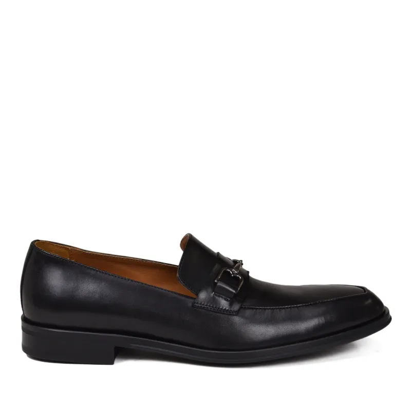 Nardo Leather Bit Loafer - Black sold by Bruno Magli