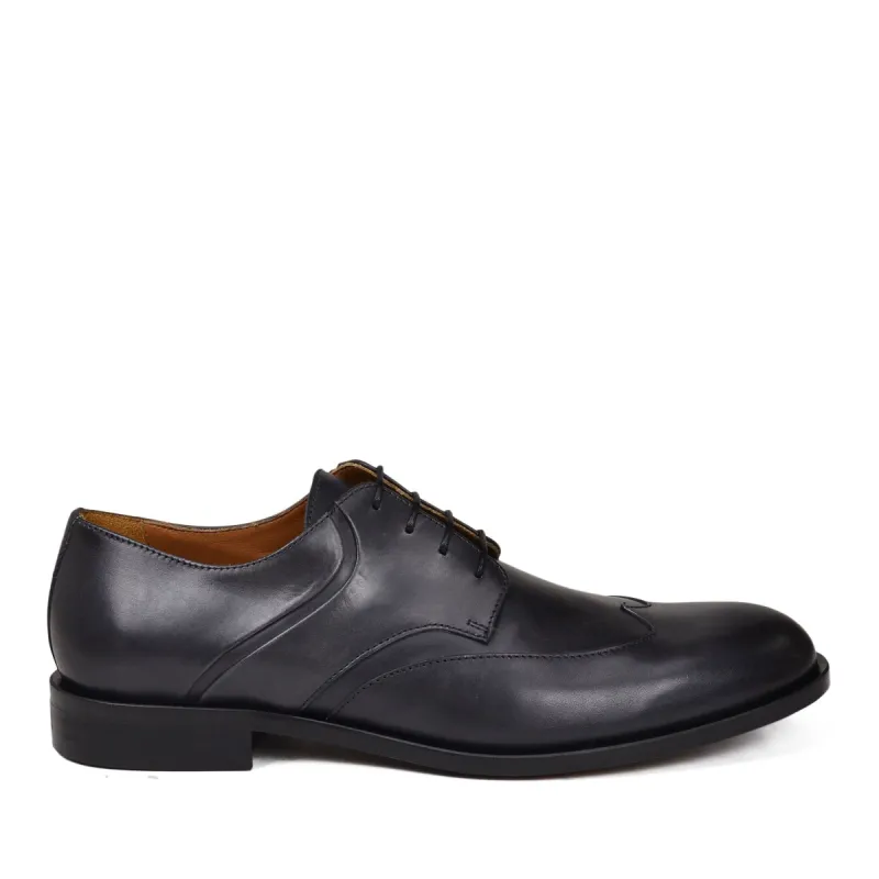 Salvatore Wingtip Derby Shoe - Dark Grey Leather sold by Bruno Magli