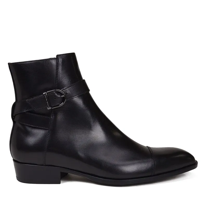 Radford Ankle-Strap Boot - Black Leather sold by Bruno Magli