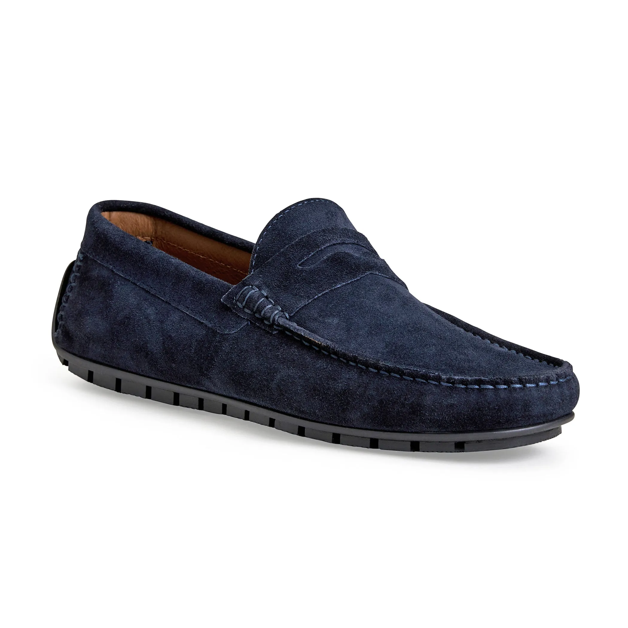XANE CASUAL SUEDE SLIP-ON DRIVING MOCCASIN-NAVY sold by Bruno Magli product image thumbnail 2