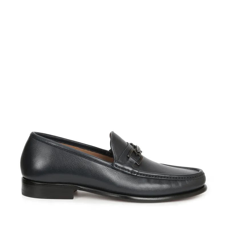 Enzo Slip-On Bit Loafer - Navy Leather sold by Bruno Magli