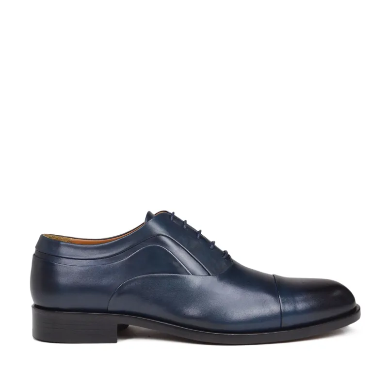 Sassiolo Lace-Up Oxford - Navy Leather sold by Bruno Magli