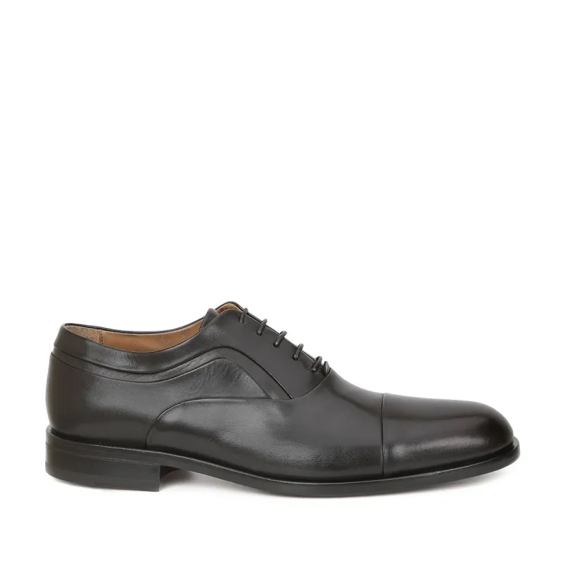 Sassiolo Lace-Up Oxford - Black Leather sold by Bruno Magli
