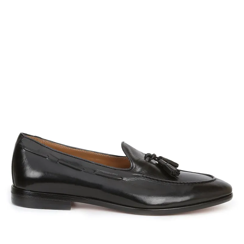 Ali Tassel Loafer - Black Leather sold by Bruno Magli