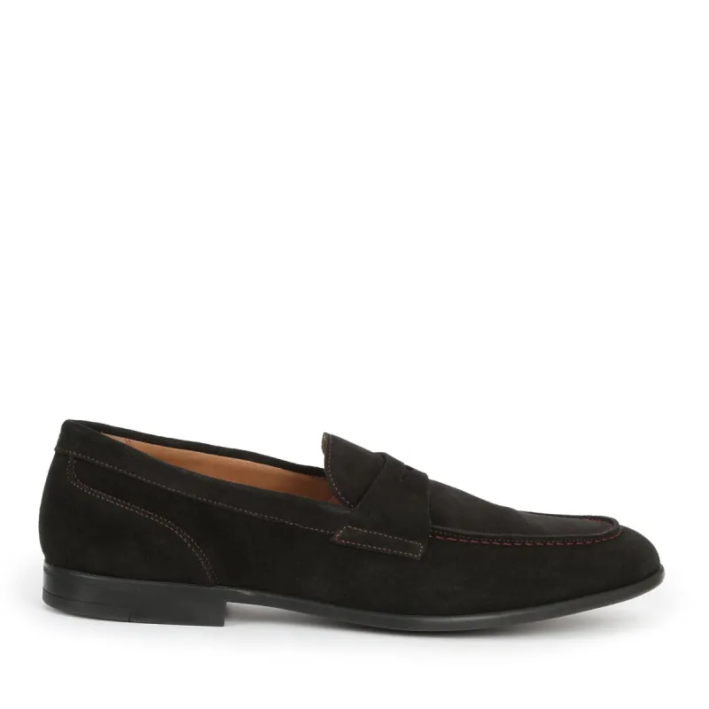 Silas Suede Loafer - Black Suede sold by Bruno Magli