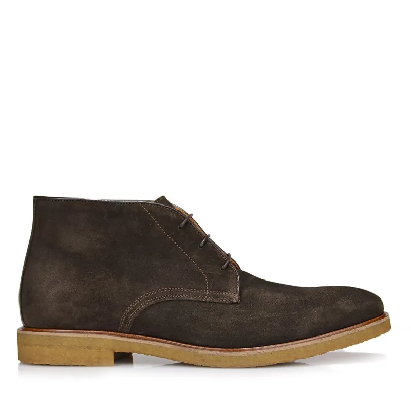 Chavez Lace-up Boot - Dark Brown Suede sold by Bruno Magli