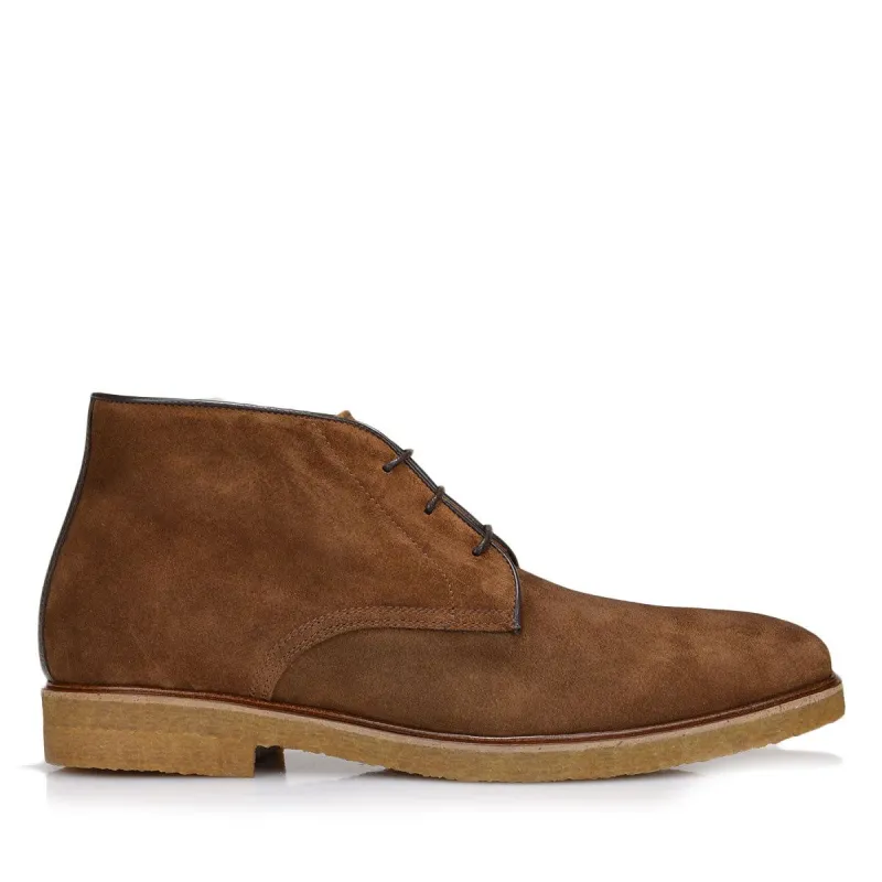 Chavez Lace-up Boot - Cognac Suede sold by Bruno Magli