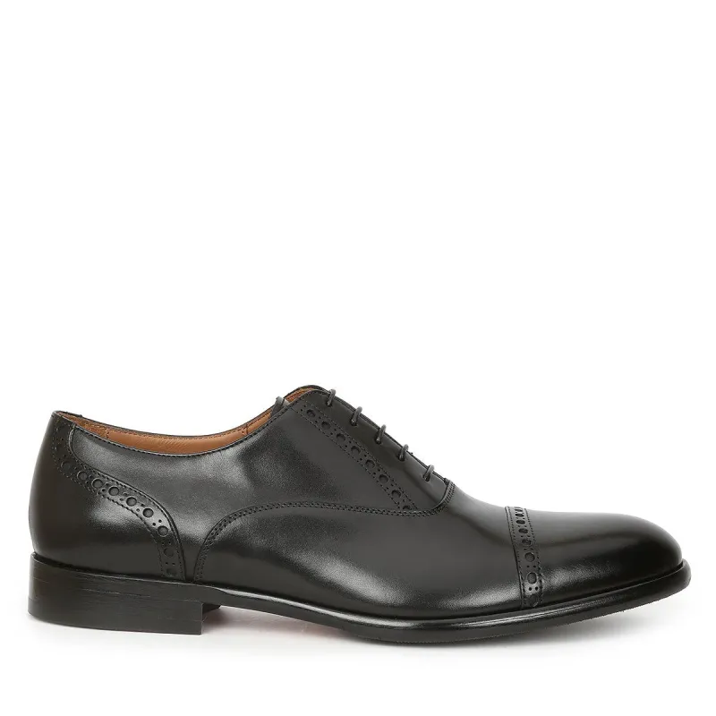 Pisa Oxford Lace-up - Black Leather sold by Bruno Magli