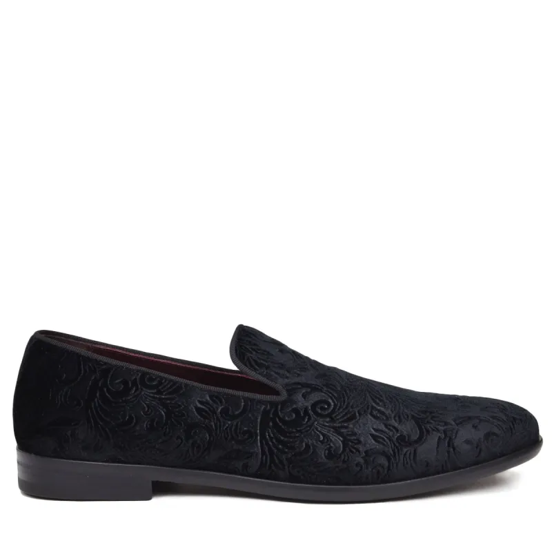 Picasso Velvet Venetian Slip-On - Black Velvet sold by Bruno Magli
