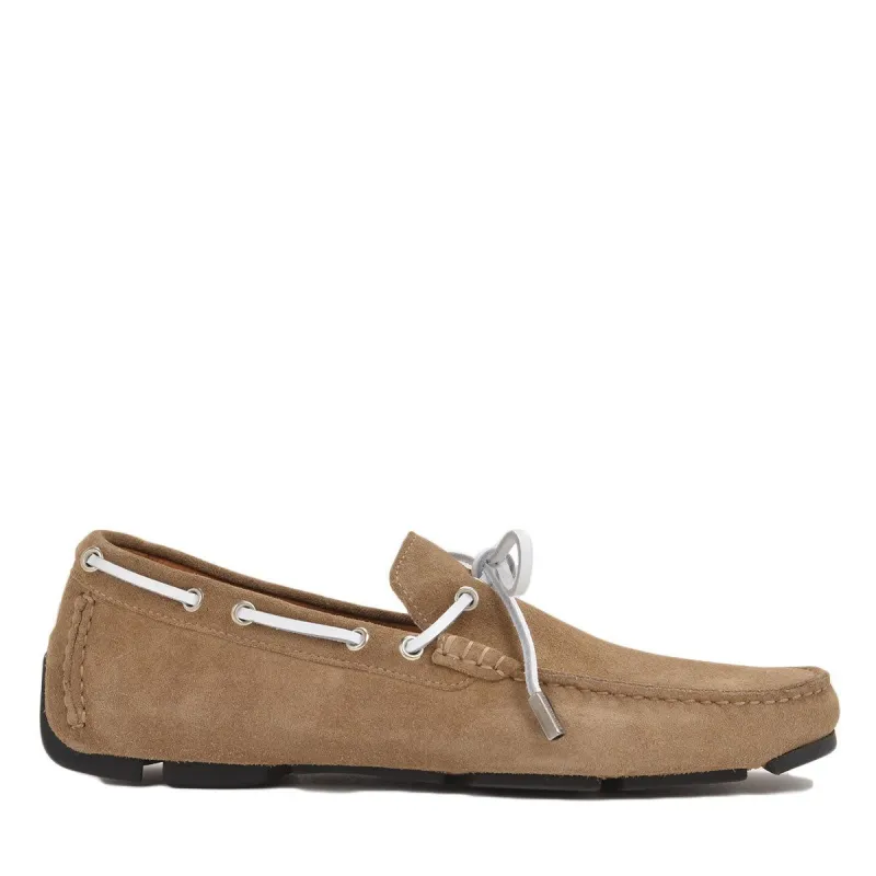 Morotta Boat Shoe Driver - Sand Suede sold by Bruno Magli