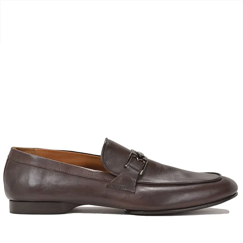 Leo Bit Loafer - Dark Brown Leather sold by Bruno Magli